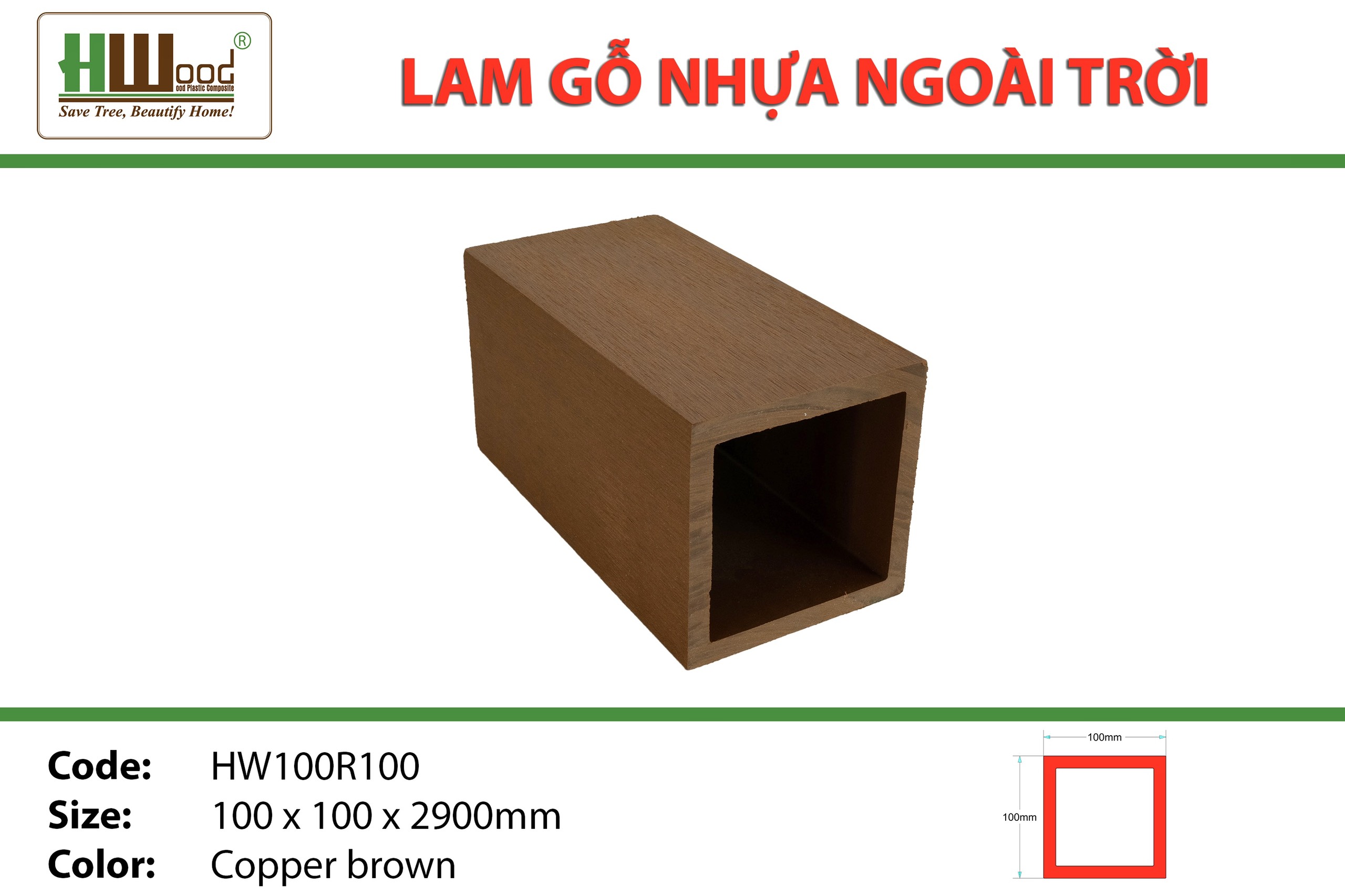 thanh lam trụ hwood ngoài trời  Bình Dương