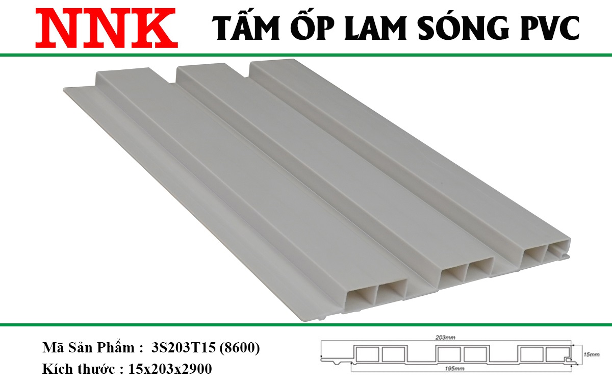 Tấm nhựa ốp tường, ốp trần nhựa PVC NNK 06 tại Bình Dương 