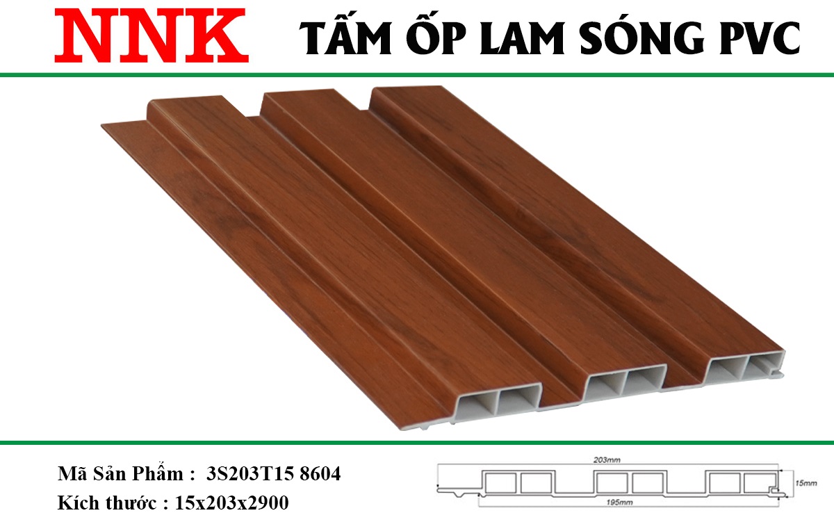 Tấm nhựa ốp tường, ốp trần nhựa PVC NNK 07 tại Bình Dương 