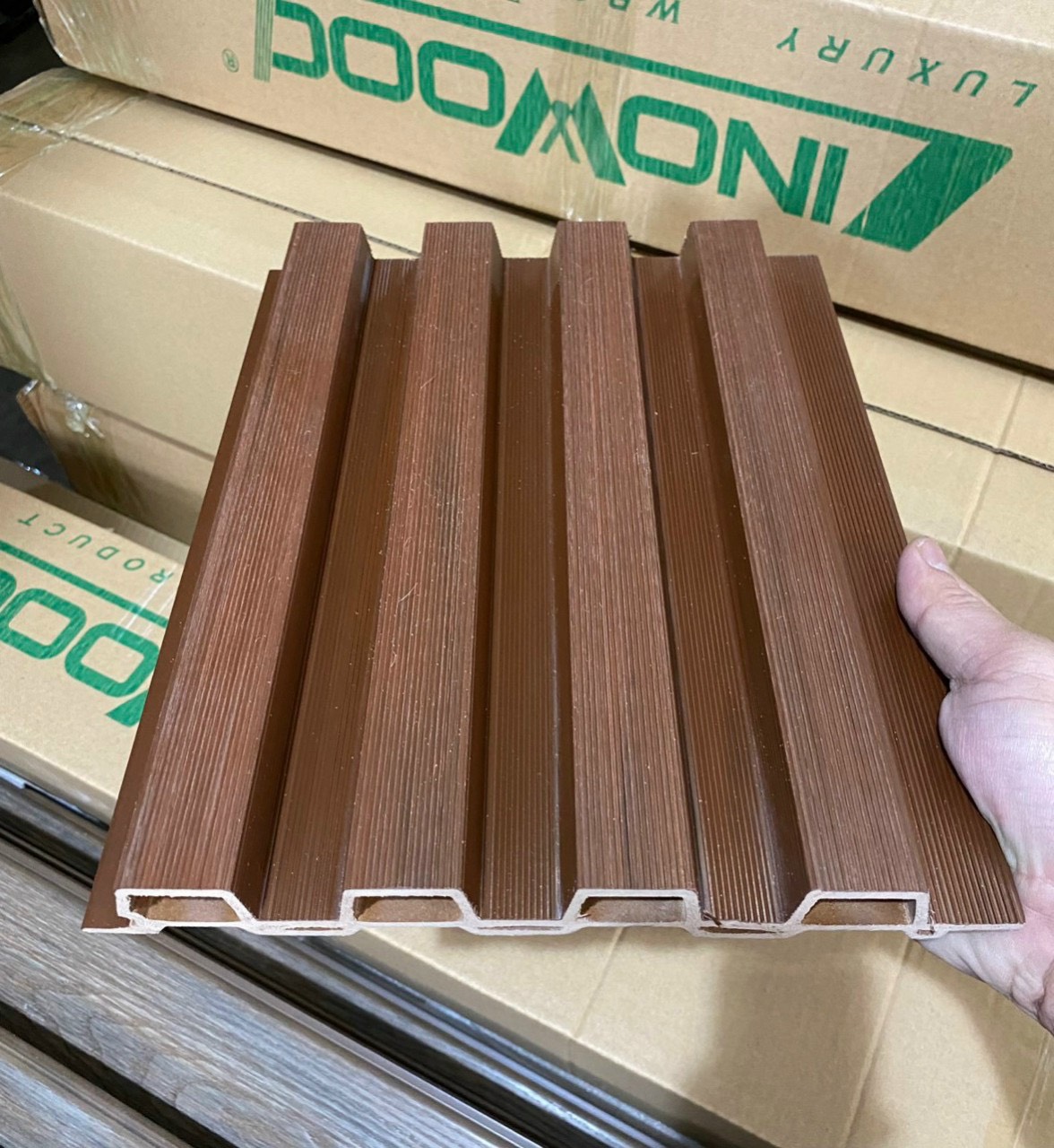 Gỗ nhựa ốp tường ốp trần ban công ngoài trời Linowood